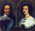 CharlesI of England and Henrietta of France Baroque court painter Anthony van Dyck